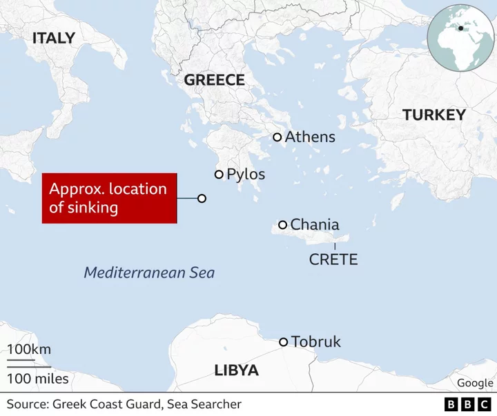 Greece boat disaster: Capsized boat had 100 children in hold - reports