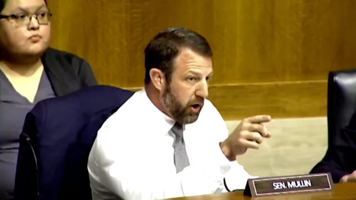 Senator Markwayne Mullin challenged a union boss to a fight during a senate hearing