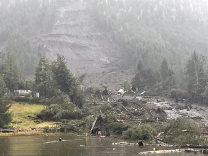 Search continues for the missing after landslide leaves 3 dead in Alaska fishing community