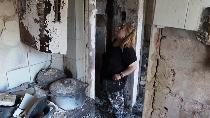 Greek wildfire victim returns to find home in ruins