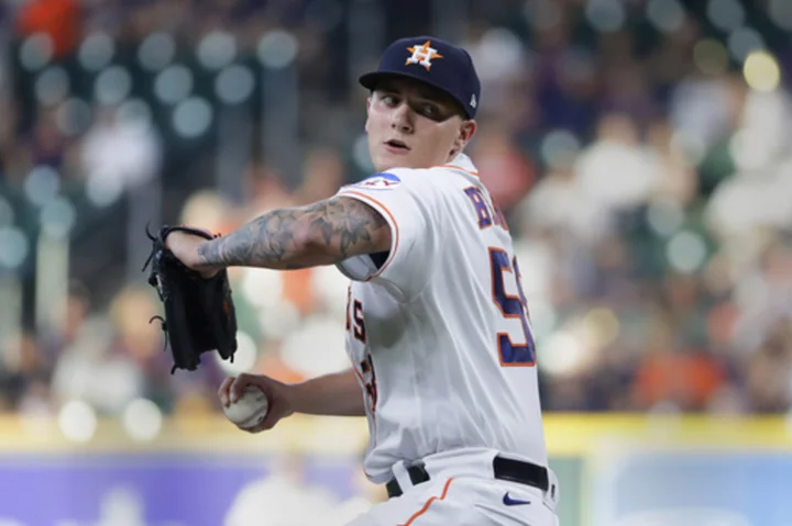 Astros' Hunter Brown and bullpen keep Athletics hitless through 8 innings