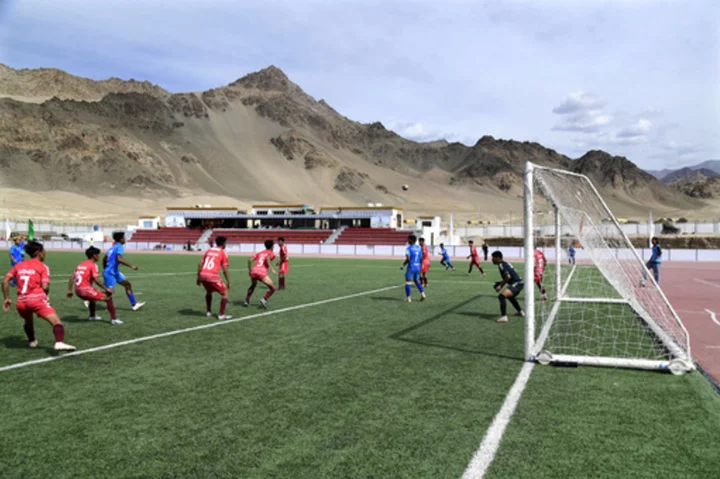 Officials use soccer to highlight climate worries in India's ecologically fragile Ladakh region