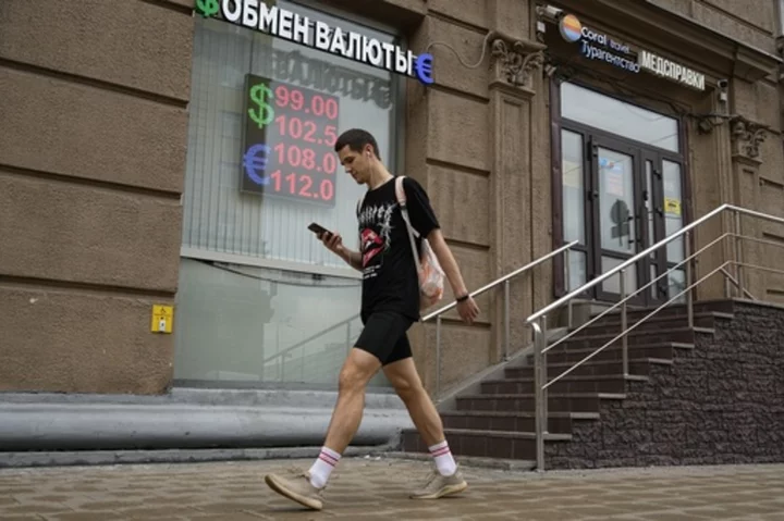 Russia's currency hits the lowest level since the early weeks of the war in Ukraine