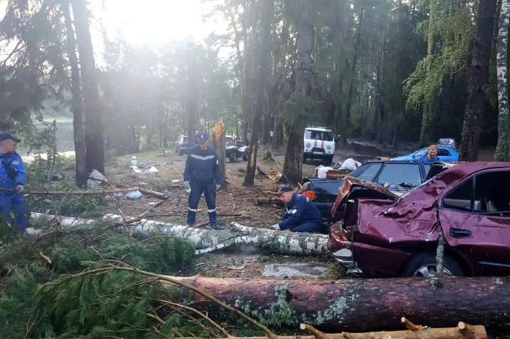 Children among eight dead after storm pummels Russia campsite