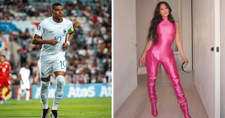 Fans ask Kim Kardashian to 'stay away' from Kylian Mbappe after she poses with French footballer at Michael Rubin's White Party: 'Should we worry?'