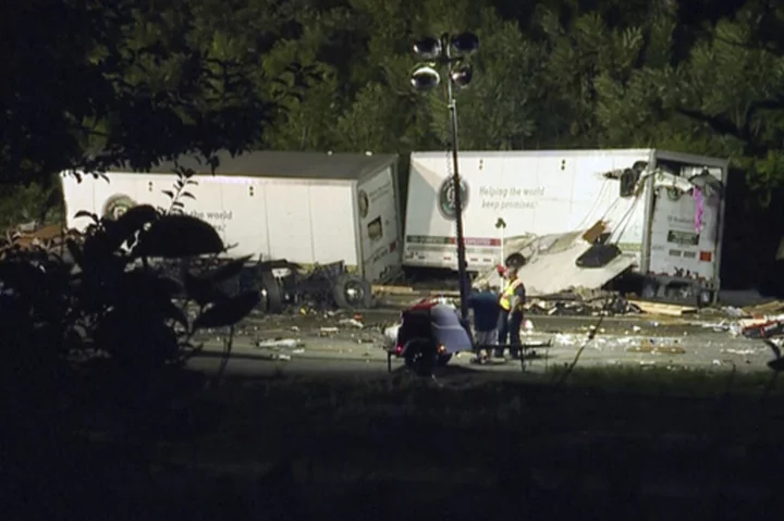 5 killed when RV blows tire, crashes head-on into tractor-trailer