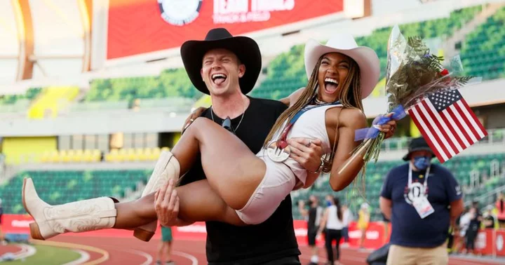 Who is Tara Davis's husband? Long jump star married paralympian Hunter Woodhall in 2022