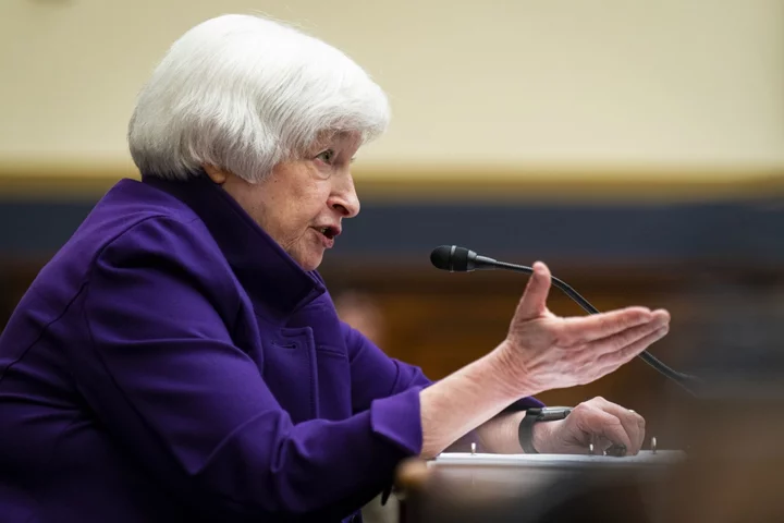 US Treasury Secretary Yellen Sees Lower US Recession Risk, Says Consumer Slowdown Needed