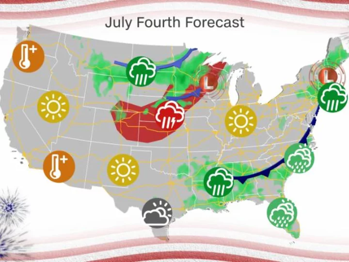 Where storms could disrupt Fourth of July fireworks and festivities