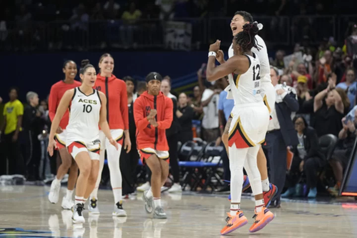 Defending champion Aces return to WNBA Finals, beat Wings 64-61 to complete sweep