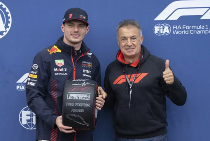 Verstappen wins pole in Canada on wet track as he chases Senna in win column