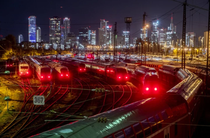 German railway runs much-reduced schedule as drivers' union stages a 20-hour strike