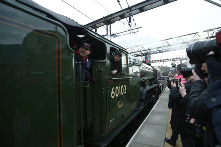 The Flying Scotsman locomotive collided with another train in Scotland. Several people were injured