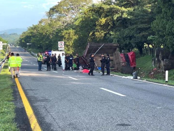 At least 10 Cuban migrants die after truck overturns in Mexico, officials say