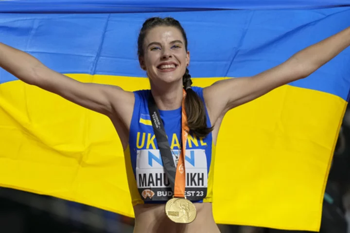 Ukrainian high jumper Mahuchikh takes gold in emotional close to world championships