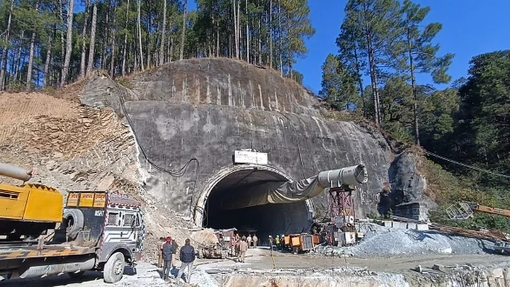 Uttarakhand tunnel collapse: Rescuers race to save 40 workers trapped in India tunnel