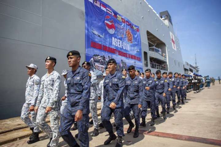 Southeast Asia nations hold first joint navy drills near disputed South China Sea