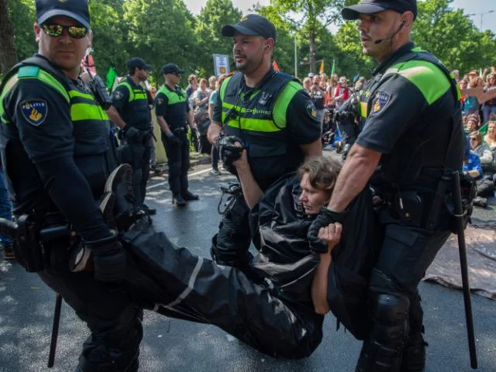 Dutch police arrest over 1,500 people at Extinction Rebellion protest in The Hague