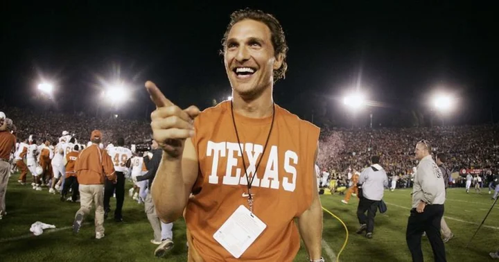 Matthew McConaughey's amazing reaction to Longhorns' interception gives Internet that fuzzy feeling