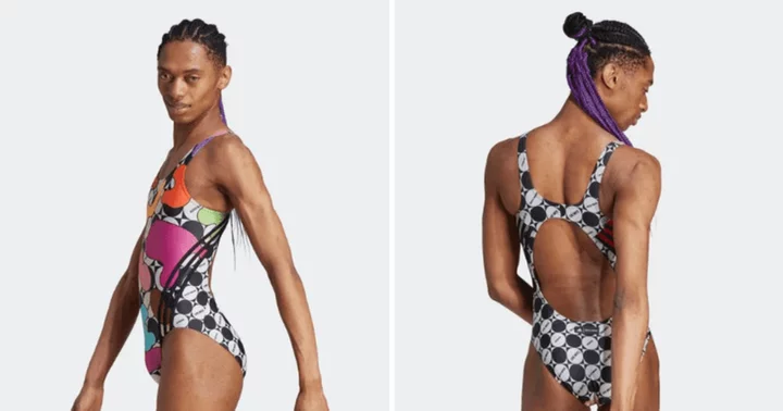 'Why do these brands hate women so much?' Adidas courts controversy as male models wear female swimwear