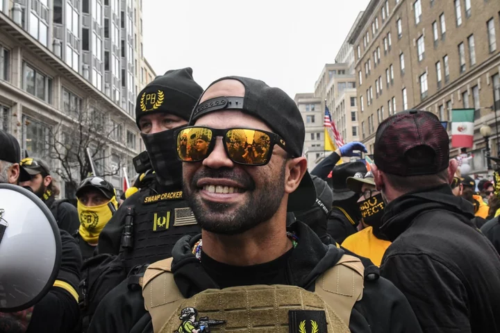 Ex-Proud Boys Chief Tarrio Should Get 33 Years in Prison, US Says