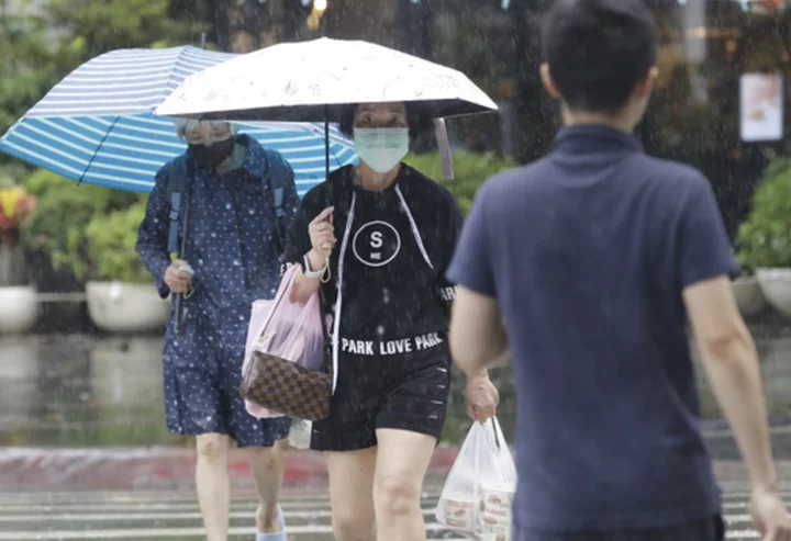 Okinawa warned of high winds and rain this weekend once Typhoon Khanun starts its U-turn east