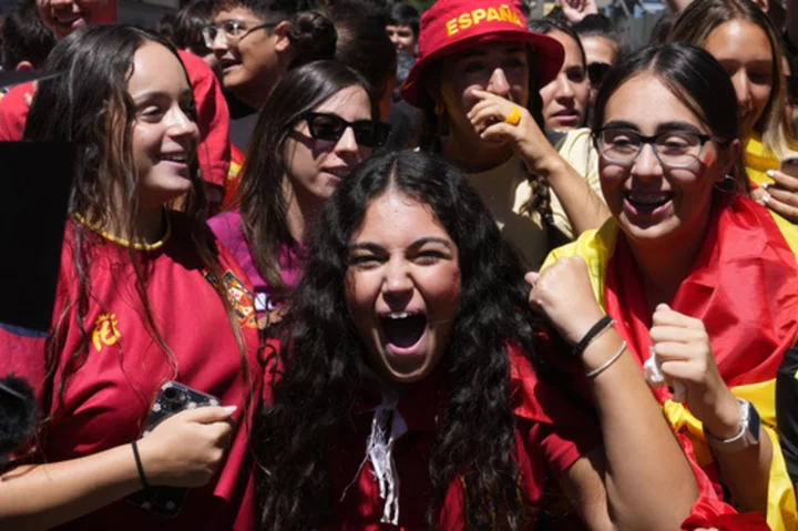 Spaniards back home celebrate La Roja winning Women's World Cup