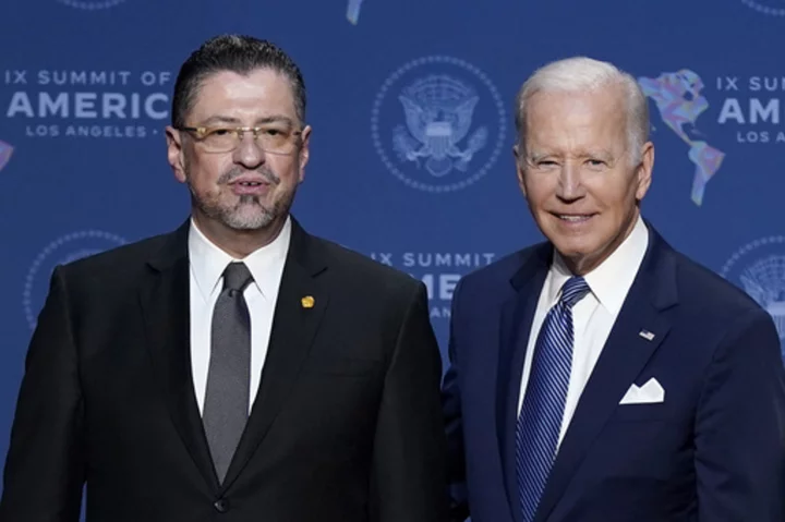 President Joe Biden is hosting Costa Rican President Rodrigo Chaves at the White House