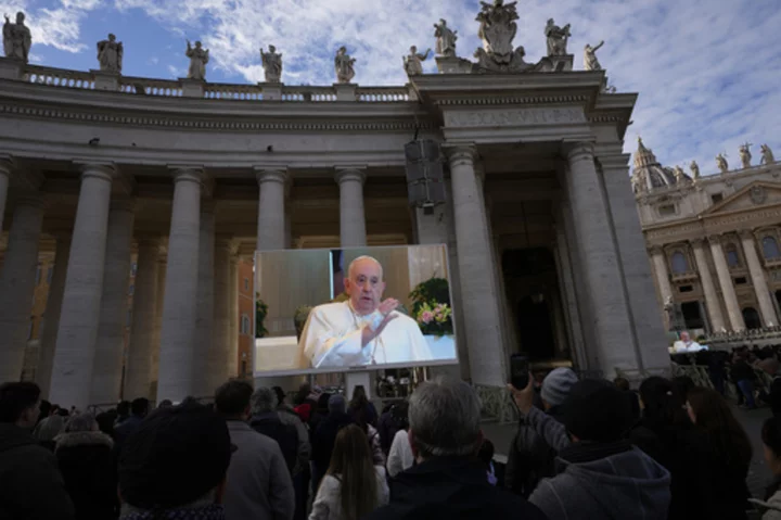 Pope Francis says he has lung inflammation but will go to Dubai this week for climate conference