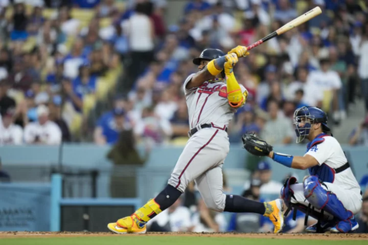 Acuña homers in 3rd straight game against Dodgers as Braves win 4-2 in 10 for 6th in a row