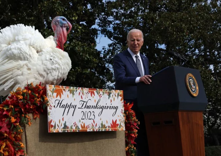 Biden pardons two turkeys, sparing them from Thanksgiving diners