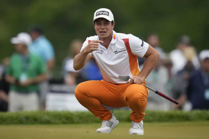 PGA Live Updates | Hovland joins Scheffler, Conners atop PGA Championship leaderboard