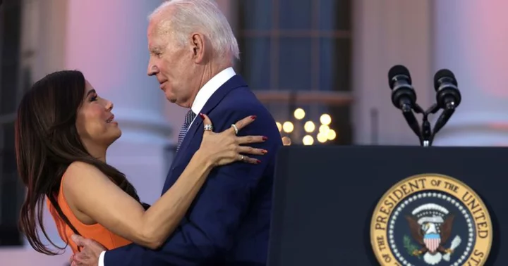 'Flamin hell'! Joe Biden makes creepy joke about meeting a 17-yr-old Eva Longoria